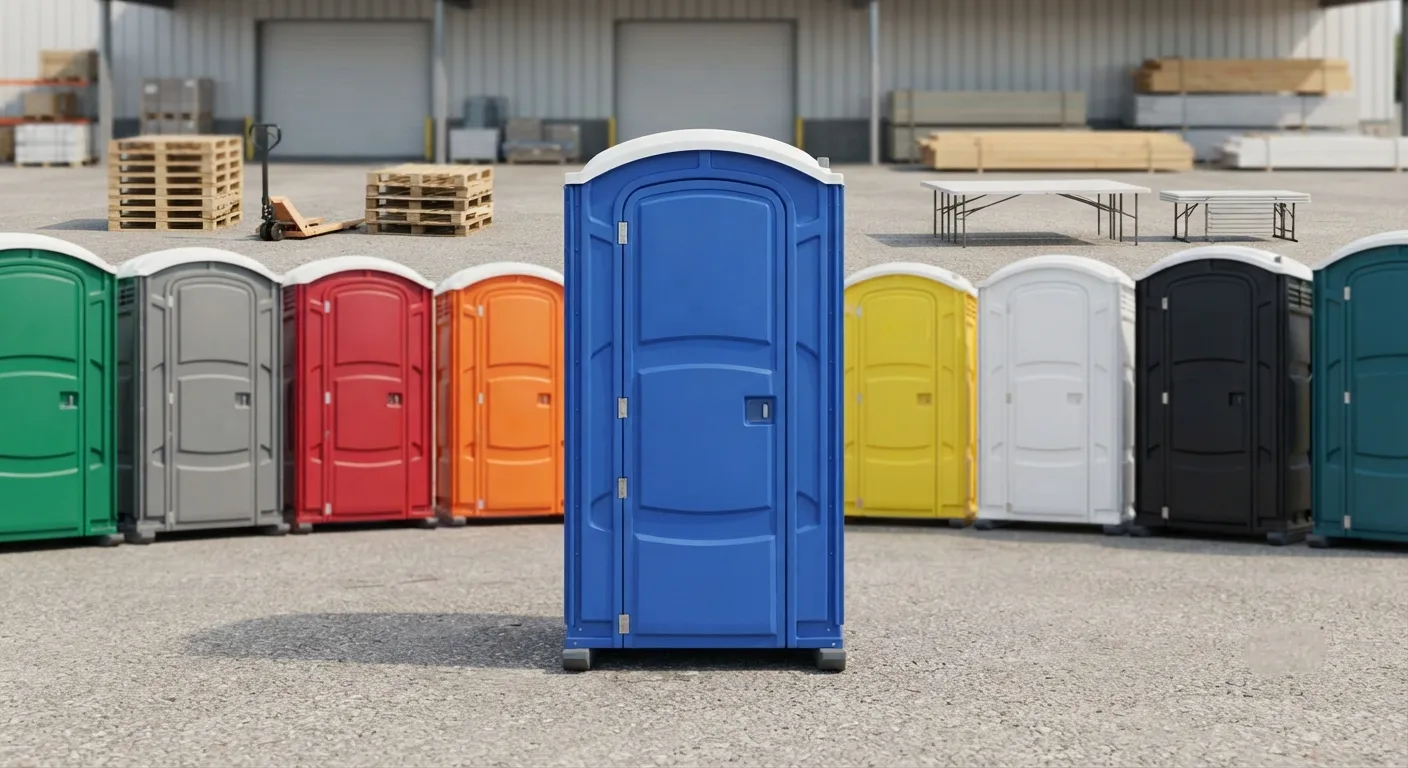 Portable restroom units delivered on a Cicero, IL work zone